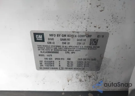 2019 Buick Encore Fwd Preferred from USA, damaged, VIN KL4CJASB6KB890892